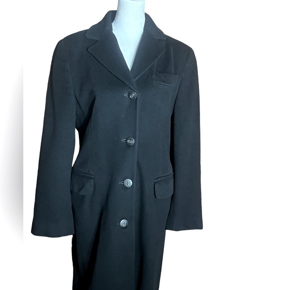 BROOKS BROTHERS BLACK WOOL BLEND OVERCOAT JACKET IN GOOD CONDITION (2) - Picture 2 of 12